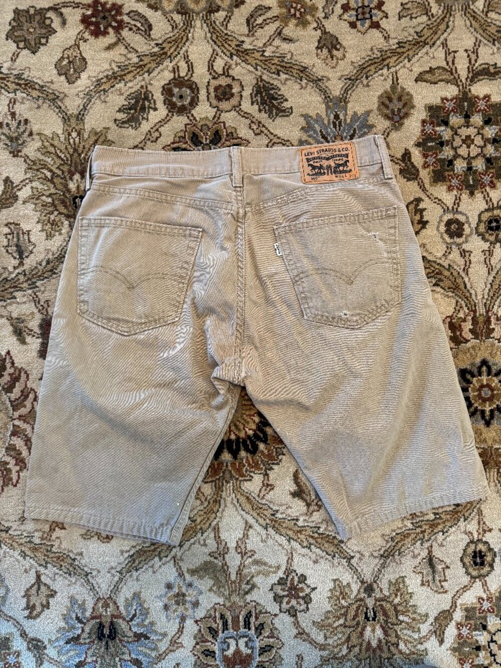 Levi's 505 Straight Leg Light Tan Denim Jean Shorts Men's 34